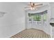 Sunny eat-in kitchen nook with ceiling fan at 2608 Knightwood Rd, Fuquay Varina, NC 27526