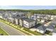 Bird's-eye view of modern neighborhood with manicured lawns and tree-lined streets at 270 Wendover Pkwy, Pittsboro, NC 27312