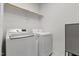 Functional laundry room equipped with modern LG washer and dryer units at 270 Wendover Pkwy, Pittsboro, NC 27312