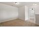 A bonus room with neutral carpet features recessed lighting and an open doorway at 2737 Casper Creek Ln, Raleigh, NC 27616