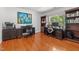 Home office with two work areas, each featuring desks, chairs, and ample storage at 3005 Buckhorn Rd, Sanford, NC 27330