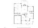 Detailed floor plan highlighting the layout of the kitchen, living room, bedrooms and bathrooms at 415 Waverly Hills Dr, Cary, NC 27519