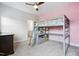 Bedroom featuring a loft bed, ceiling fan, and natural light at 46 Waterfall Pointe, Chapel Hill, NC 27517