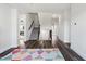 Open foyer with hardwood floors and staircase at 46 Waterfall Pointe, Chapel Hill, NC 27517