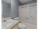 Cozy bathroom featuring a vanity with a sink and a shower/tub combo at 468 Hay River St, Garner, NC 27529