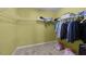 Walk-in closet with ample storage space and shelving for organization at 468 Hay River St, Garner, NC 27529