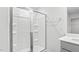 Modern shower with glass door at 505 Lochalsh Dr, Gibsonville, NC 27249