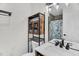 Bright bathroom with new fixtures, vanity and decorative mirror at 106 Blackfoot Dr, Louisburg, NC 27549
