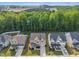 Aerial view of homes showing landscaping and neighborhood streets at 112 Serenata Dr, Holly Springs, NC 27540