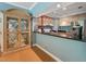 Open kitchen with light wood cabinets and stainless steel refrigerator at 11470 Club Dr, Chapel Hill, NC 27517