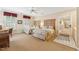 Bedroom boasts dual beds, an office nook, and an entrance for easy access to the house at 11475 Club Dr, Chapel Hill, NC 27517