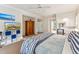 Bedroom with a bed, television, and a kitchenette in the background at 11477 Club Dr, Chapel Hill, NC 27517