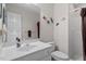Cozy bathroom with a shower, vanity, and toilet at 1312 Glenden Falls Way, Raleigh, NC 27614