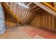 Spacious unfinished attic area, great for storage or future expansion, featuring TechShield and ample room at 1430 Clifton Pond Rd, Louisburg, NC 27549