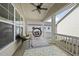 Relaxing outdoor patio with cozy seating and a view of the neighborhood at 1641 Glazebrook Dr, Wake Forest, NC 27587