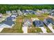 Aerial view of neighborhood homes, showing the home's location and community at 2014 Anna Lilley Dr, Fuquay Varina, NC 27526