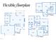 Detailed floorplan showcasing layout of home including flexible options for bedrooms and living areas at 2014 Anna Lilley Dr, Fuquay Varina, NC 27526