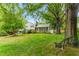 Charming home with a well-manicured lawn and mature trees, plus a porch swing at 204 Random Ln, Burlington, NC 27215