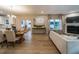 Open concept living room with fireplace and modern decor at 238 Oak Meadow Ln, Angier, NC 27501