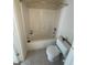 Full bathroom showcasing a shower-tub combination and ceramic tile floors at 2520-102 Gordon Glen Ct, Raleigh, NC 27617