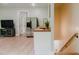 Charming kitchenette featuring stainless steel appliances and light wood countertops at 42 Miry Branch Ct, Garner, NC 27529