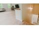 Bright room with staircase featuring wood treads leading down to a door at 42 Miry Branch Ct, Garner, NC 27529