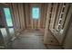 Bathroom framing illustrates the layout with space for fixtures and window offering light and ventilation at 5021 Mitchell Town Rd, Youngsville, NC 27596
