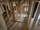 Staircase framing highlights the construction of the staircase including landing at 5021 Mitchell Town Rd, Youngsville, NC 27596