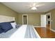 Relaxing main bedroom with en suite bathroom and access to a living area at 74 Pedernales Dr, Smithfield, NC 27577