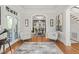 Elegant dining area with stylish chairs, modern table, and direct access to exterior patio at 8524 Society Pl, Raleigh, NC 27615