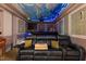 This home theater has a starry night ceiling, tiered seats, and a snack bar at 901 Edgewater Dr, Garner, NC 27529