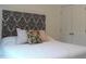 Bedroom showcasing a decorative headboard and comfortable pillows at 106 N Duelling Oaks Dr, Chapel Hill, NC 27517