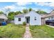 Charming blue one-story home with a neatly landscaped front yard and inviting entrance at 212 Northwood Cir, Durham, NC 27701