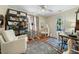 Charming home office and Bedroom with built-in bookshelves and a separate outdoor exit at 214 Northwood Cir, Durham, NC 27701