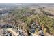 Aerial view of the homes nestled among dense woods showcases the neighborhood's privacy at 215 Graduate Ct, Durham, NC 27713