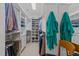 Organized walk-in closet features built-in shelving and ample hanging space at 2701 Glenwood Gardens Ln, Raleigh, NC 27608
