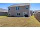 Generous back yard with a sliding glass door to the house and plenty of space for a patio at 2923 Cullens Dr, Graham, NC 27253
