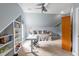 Bonus room featuring a day bed, bright windows, and workspace at 325 Hogans Valley Way, Cary, NC 27513