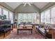 Bright, cozy living room with large windows, high ceiling, piano, and eclectic decor at 325 Hogans Valley Way, Cary, NC 27513