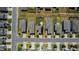 Aerial view of the neighborhood highlighting the layout of houses and landscaping at 33 White Ash Dr, Clayton, NC 27527
