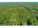Serene aerial view of the property, showcasing lush greenery and mature trees in a private setting at 3420 Sheridan Dr, Durham, NC 27707