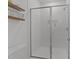 Bathroom with a glass enclosed shower with white subway tiles at 353 Rivella Dr, Wake Forest, NC 27587