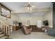 Basement offering flexible living space, fireplace, and a kitchenette for entertaining at 3636-A Holly Grove Rd, Dunn, NC 28334