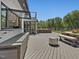 A beautiful outdoor deck area with ample seating, dining and bar area at 4001 Campbell Rd, Raleigh, NC 27606