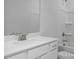 Bathroom with vanity, white sink, and shower-tub combo at 440 Golden Dragonfly St, Wake Forest, NC 27587