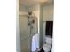 Clean bathroom with a shower, toilet, and essential amenities, providing a functional space at 4910 Briarstone Ct, Raleigh, NC 27610