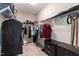 Walk-in closet with shelving to keep everything organized at 536 Adkins Ridge Rd, Rolesville, NC 27571