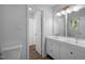 Bright bathroom with double sinks, drawers, and lots of counter space at 568 Piney Mountain Rd, Chapel Hill, NC 27514