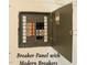 Updated breaker panel featuring modern breakers at 5825 Scalybark Rd, Durham, NC 27712
