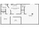 Basement layout showing bathroom, laundry, living room, bedroom, office and stairs at 6125 Bellow St, Raleigh, NC 27609